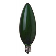 白熱電球 シャンデリア球 E12口金 100～110V 25W 32mm径 緑 C321225CGT