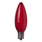白熱電球 シャンデリア球 E17口金 100～110V 25W 32mm径 赤 C321725CRT
