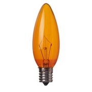 白熱電球 シャンデリア球 E17口金 100~110V 40W 32mm径 アンバー C321740CAT