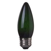 白熱電球 シャンデリアランプ E26口金 25W 37mm径 緑 C372625CGT