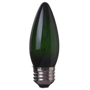 白熱電球 シャンデリアランプ E26口金 40W 37mm径 緑 C372640CGT