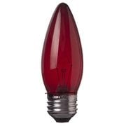 白熱電球 シャンデリアランプ E26口金 40W 赤 C372640CRT
