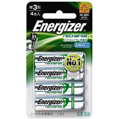エナジャイザー 単3形充電池(2200mAh） 4本入 HR-AA-EH4BP