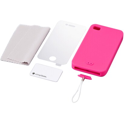 TR-SCSIP4-PK [iPhone4用シリコンケースセット Simplism（シンプリズム） ピンク]