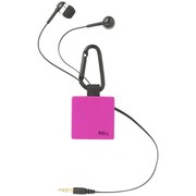 カナルタイプイヤホン 巻き取りモデル“スクエア” ピンク BSEP09PK