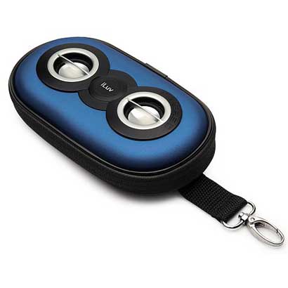 キャリングケースステレオスピーカー ブルー ISP110BLU