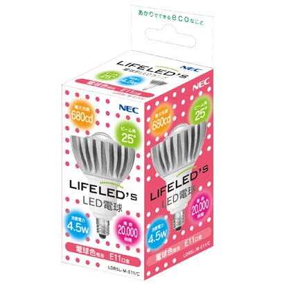 LED電球 E11口金 電球色相当 165lm LIFELED’S LDR5L-M-E11/C