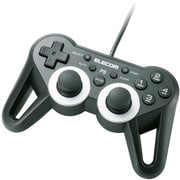 USBゲームパッド PS3ゲーム用 12ボタン 振動 連射 高耐久 ブラック JC-GMU3312SPBK
