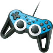 USBゲームパッド PS3ゲーム用 12ボタン 振動 連射 高耐久 ブルー JC-GMU3312SPBU