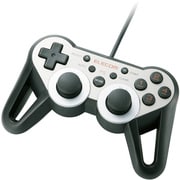 USBゲームパッド PS3ゲーム用 12ボタン 振動 連射 高耐久 ダークシルバー JC-GMU3312SPSVD