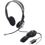 HS-GMHP06USV [USBヘッドセット ゲーム用 オーバーヘッド 両耳 音楽＆音声両対応 シルバー]