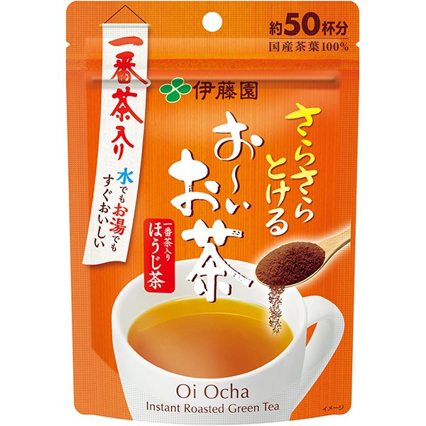 おーいお茶 ほうじ茶 粉末 40g チャック付き袋タイプ