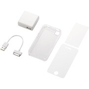 MPA-P10ACPCCR [iPhone4用ハードケース 充電器＆液晶保護フィルム付 クリア]