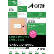 ラベルシール［レーザープリンタ］ マット紙･ホワイト A4 6面 四辺余白付 角丸 20シート(120片) 65206