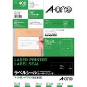 ラベルシール［レーザープリンタ］ マット紙･ホワイト A4 20面 20シート(400片) 65220