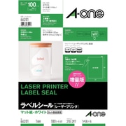 ラベルシール[レーザープリンタ] マット紙・ホワイト A4 1面 ノーカット 100シート 66201