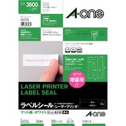 ラベルシール［レーザープリンタ］ マット紙・ホワイト A4 36面 四辺余白付 角丸 100シート(3600片) 66236