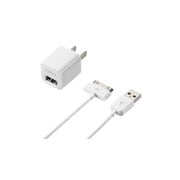iPod対応 USB ACアダプター＆Dockケーブルセット ホワイト RA-ADF31W