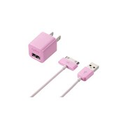 iPod対応 USB ACアダプター＆Dockケーブルセット ピンク RA-ADF31P