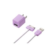 iPod対応 USB ACアダプター＆Dockケーブルセット バイオレット RA-ADF31V