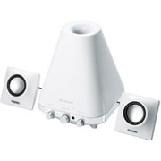 Bevel shaped PCスピーカ 12W 2.1ch ホワイト MS-P03WWH