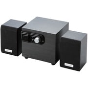 木のスピーカ 12W 2.1ch ブラック MS-W02WBK