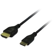 HDMI-ミニHDMIケーブル 1.0m ブラック スリムタイプ ハイスピード イーサネット対応 3D映像対応 HDM-HEHM10/BK