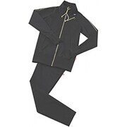 30up [シェイプスーツサーモGeTiAマルチポケット  レディス トラックトップ (ブラック×ゴールド) L]