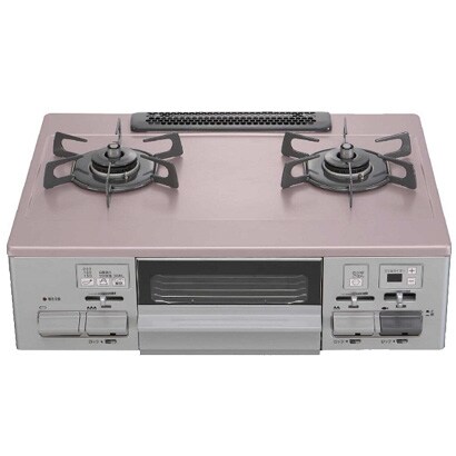 ガステーブル（都市ガス13A用左強火タイプ） アッシュローズ W55ZVL 13A