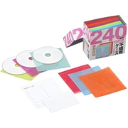 CD/DVD不織布ケース 両面収納タイプ 120枚入り ミックス BSCD06H120MX
