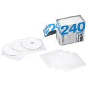 CD/DVD不織布ケース 2穴/両面収納タイプ 120枚入り ホワイト BSCD07H120WH