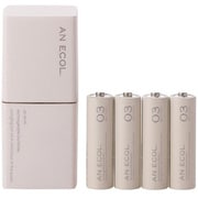 ニッケル水素充電池セット 単3形4本 アイボリー AN ECOL. (アン エコル) DE-JJ43P4IV
