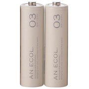 ニッケル水素充電池 単3形2本 アイボリー AN ECOL. (アン エコル) DE-SNH3P2IV