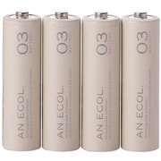 ニッケル水素充電池 単3形4本 アイボリー AN ECOL. (アン エコル) DE-SNH3P4IV