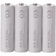 ニッケル水素充電池 単3形4本 ホワイト AN ECOL. (アン エコル) DE-SNH3P4WH