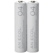 ニッケル水素充電池 単4形2本 ホワイト AN ECOL. (アン エコル) DE-SNH4P2WH