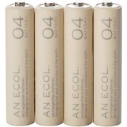 ニッケル水素充電池 単4形4本 アイボリー AN ECOL. (アン エコル) DE-SNH4P4IV