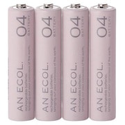 ニッケル水素充電池 単4形4本 ピンク AN ECOL. (アン エコル) DE-SNH4P4PN