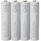 ニッケル水素充電池 単4形4本 ホワイト AN ECOL. (アン エコル) DE-SNH4P4WH