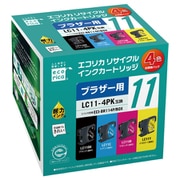 互換リサイクルインクカートリッジ ブラザー LC11-4PK 4色パック ECI-BR114P/BOX