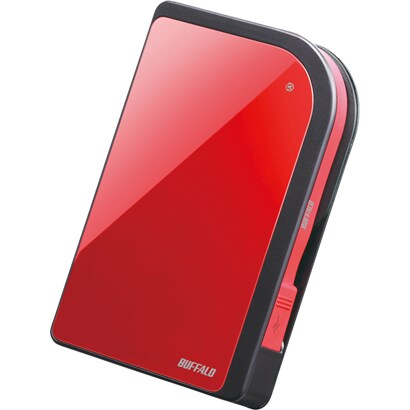 USB2.0接続 ポータブルハードディスク 快適つやピタガード ルビーレッド 320GB HD-PXT320U2-RD