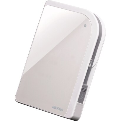 USB2.0接続 ポータブルハードディスク 快適つやピタガード パールホワイト 500GB HD-PXT500U2-WH