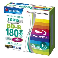 録画用BD-R 1-6倍速 25GB 10枚 インクジェットプリンタ対応 VBR130RP10V1