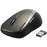 無線（2.4GHz）レーザー式マウス　6ボタン／横スクロールタイプ ブラウン BSMLW10BW