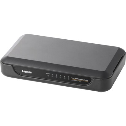 スイッチングHUB 10/100Mbps 5ポート 電源外付 プラスチックケース ブラック LAN-SW05/PHB