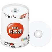 データ用DVD-R 4.7GB 1-16倍速 アクアホワイトプリンタブル スピンドルケース 100枚 DR-47AWPY100BN