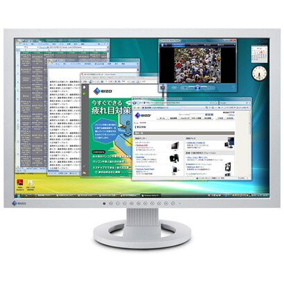 24.1型ワイド液晶モニター FlexScan（フレックススキャン） アナログ/デジタル接続 セレーングレイ S2402W-HXGY
