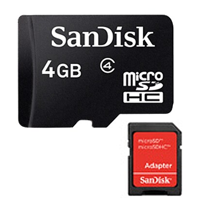 microSDHCカード CLASS4 4GB SD変換アダプタ付属 SDSDQ-004G-J35A