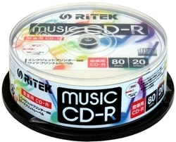 音楽用CD-R 1～24倍速 700MB 20枚 CD-RMU80.20SP
