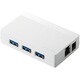 USB3.0ハブ セルフ+バスパワー 4ポート 1.5m ホワイト U3H-S410SWH